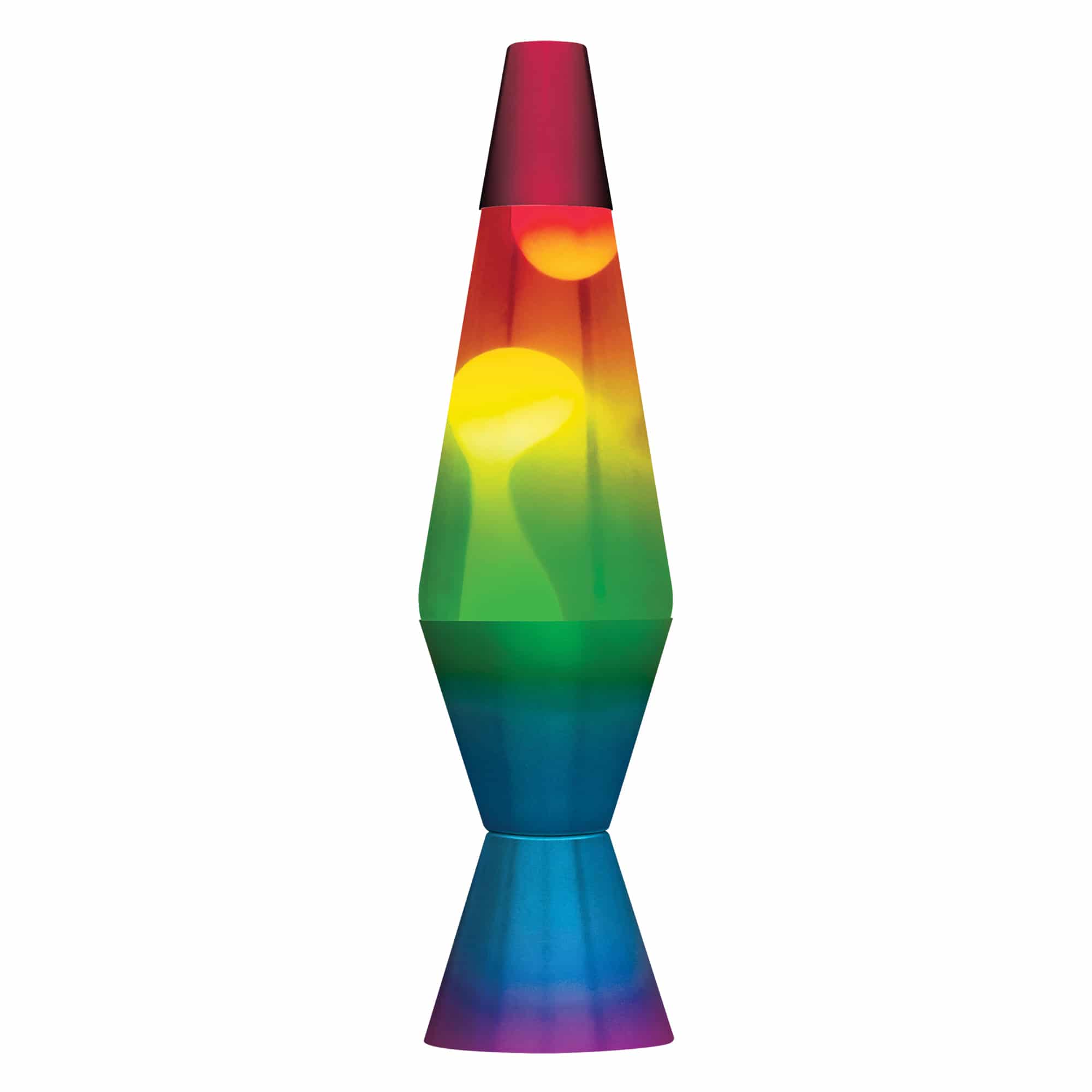 14.5" Lava Lamp Rainbow – White/Clear/Tricolor